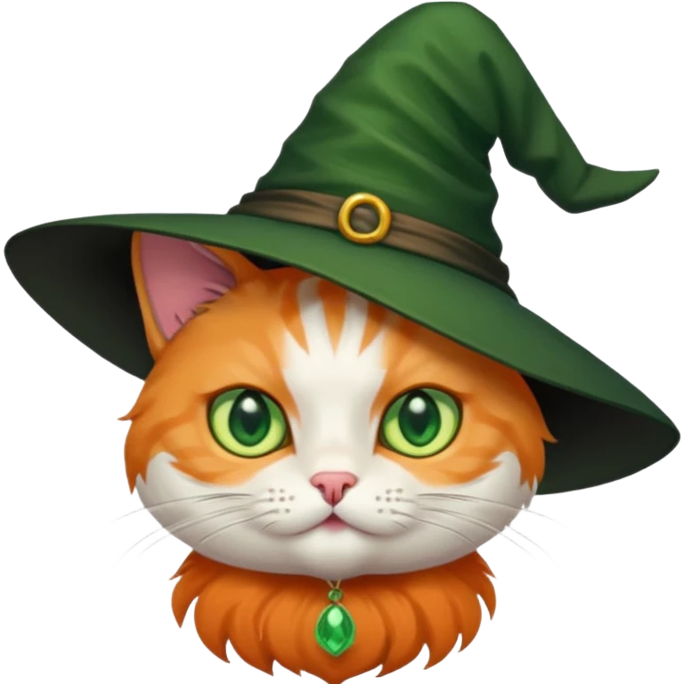 Cat with witch hat emoji