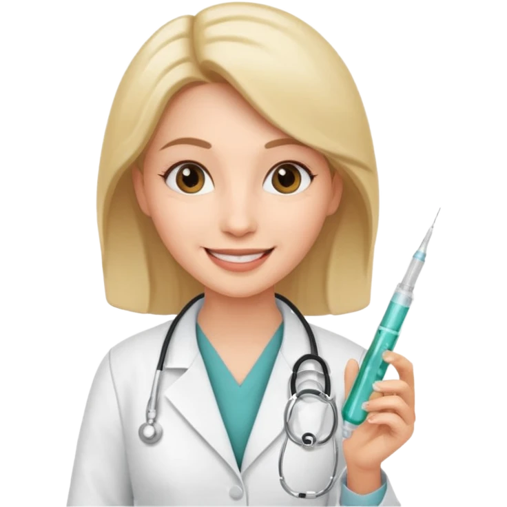 خانوم دکتر زیبایی امپول به دست emoji