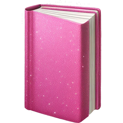 Pink skinny book with glitter  emoji