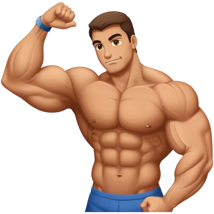 bodybuilder forearm exercise emoji