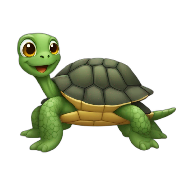 Tortue sur une araignée emoji