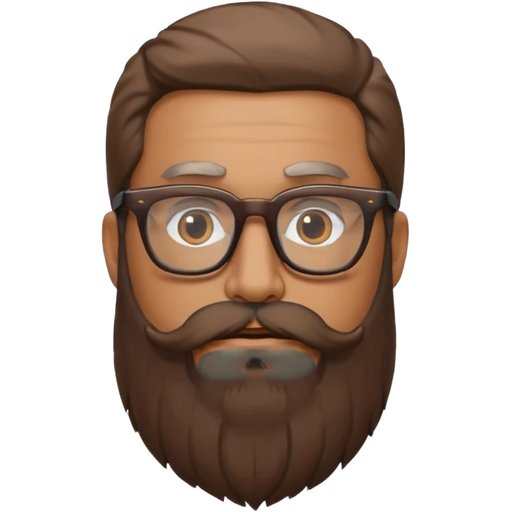 HOMME LONGUE BARBE LUNETTE emoji