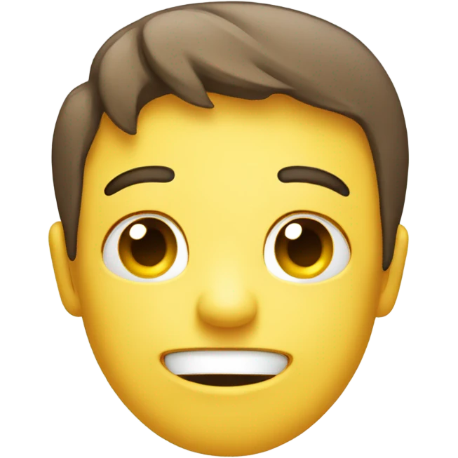 Happy face but sad and cute emoji