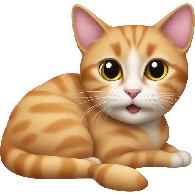 Pussy cat eating emoji