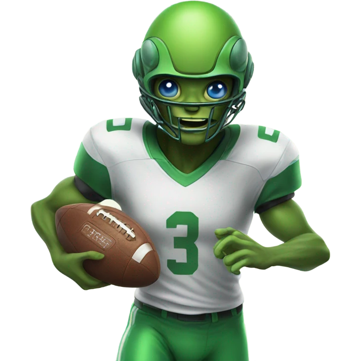alien playing football emoji