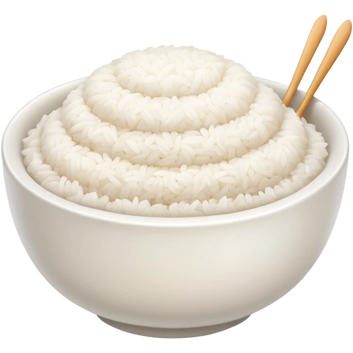  pure white rice, bowl is white only white color emoji
