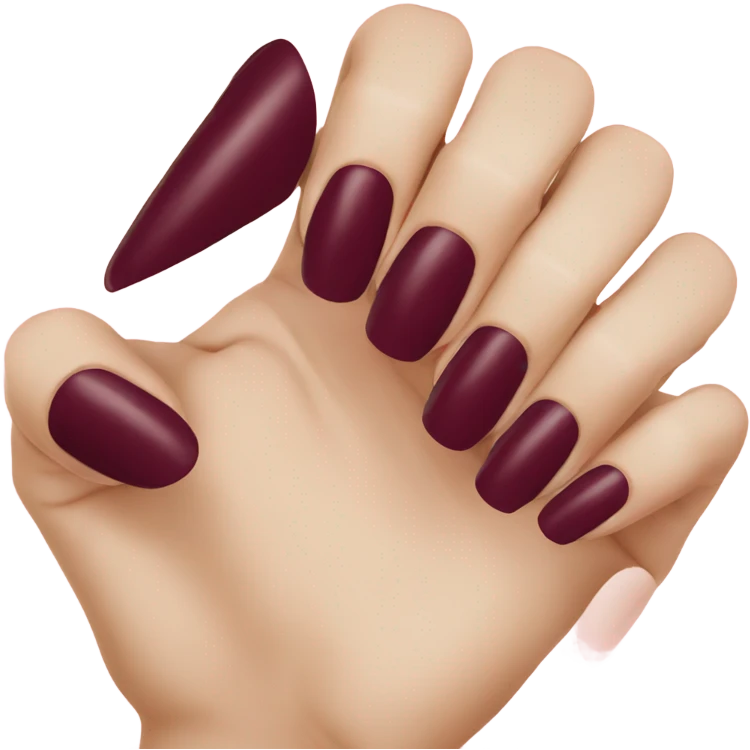 Burgundy nails  emoji