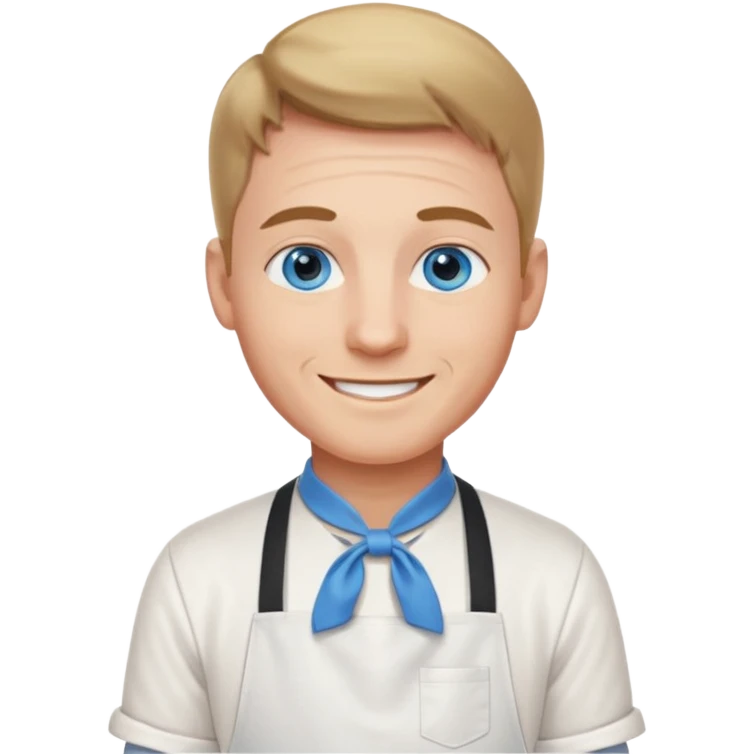 hold men blue eyes, apron  emoji