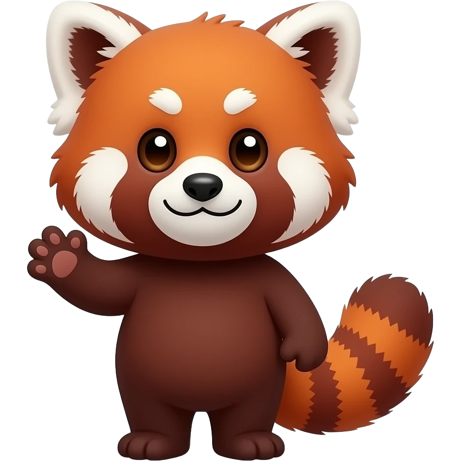 2d cartoon red panda emoji
