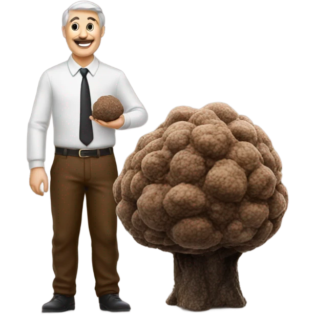 truffle cut with man nearby  emoji