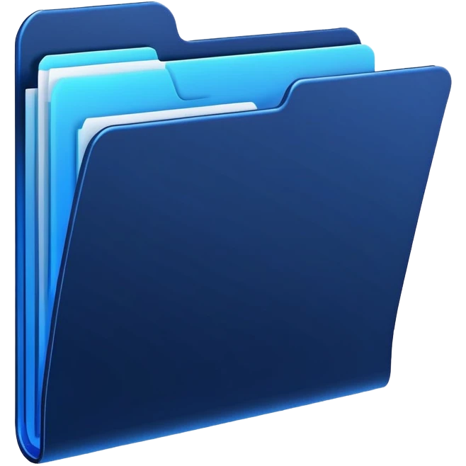 dark blue neon file folder emoji