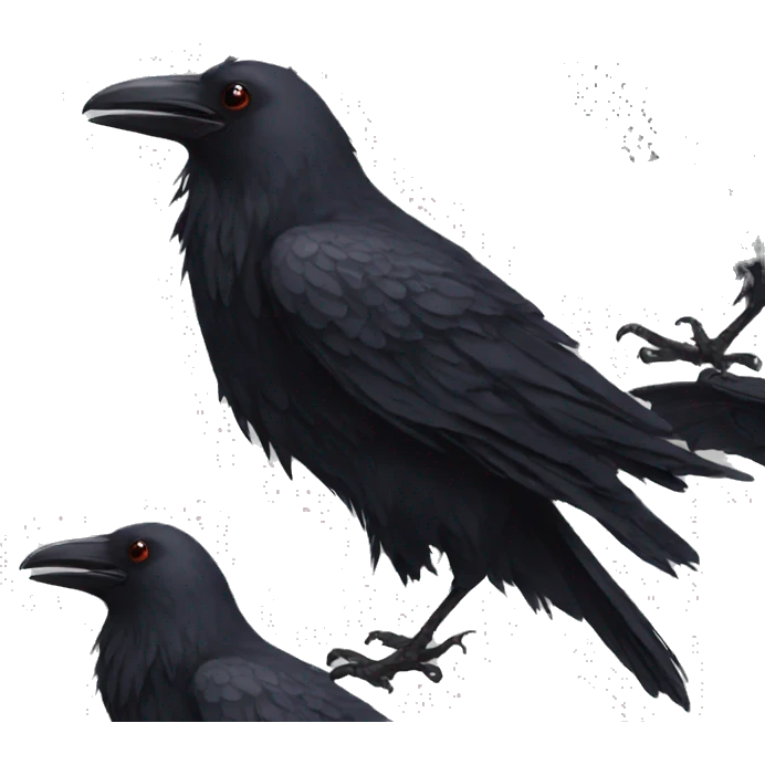 Black raven heart emoji