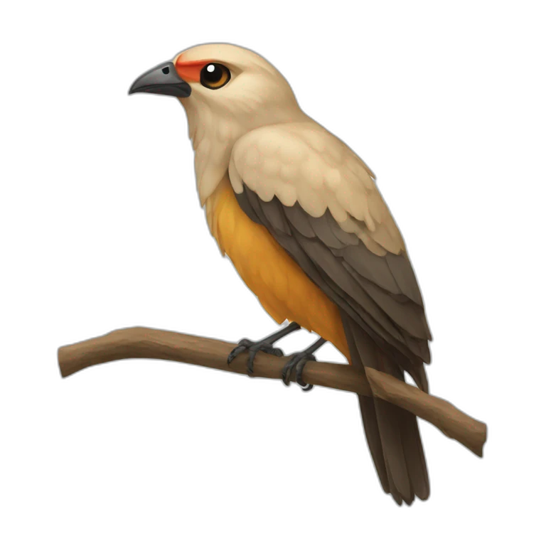 Âne sur oiseau emoji