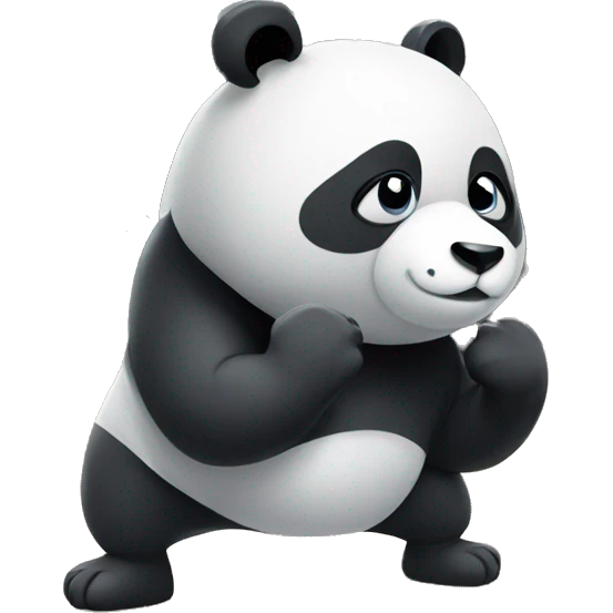 Panda working out in the gym emoji