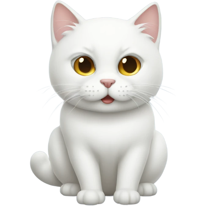 Allergy to white cat emoji