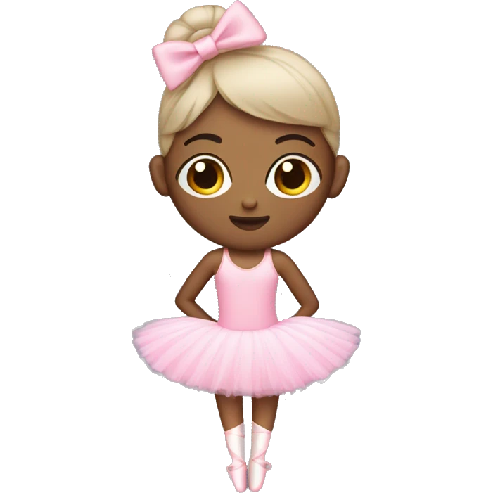 Make a mini ballerina with a pink tutu  emoji