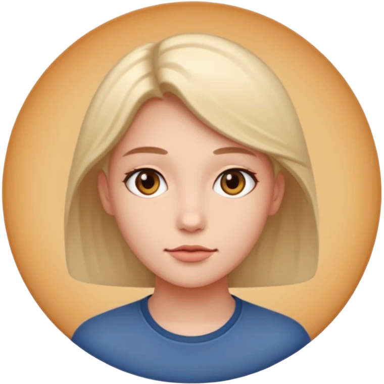 un joli personne de face dans un rond  emoji