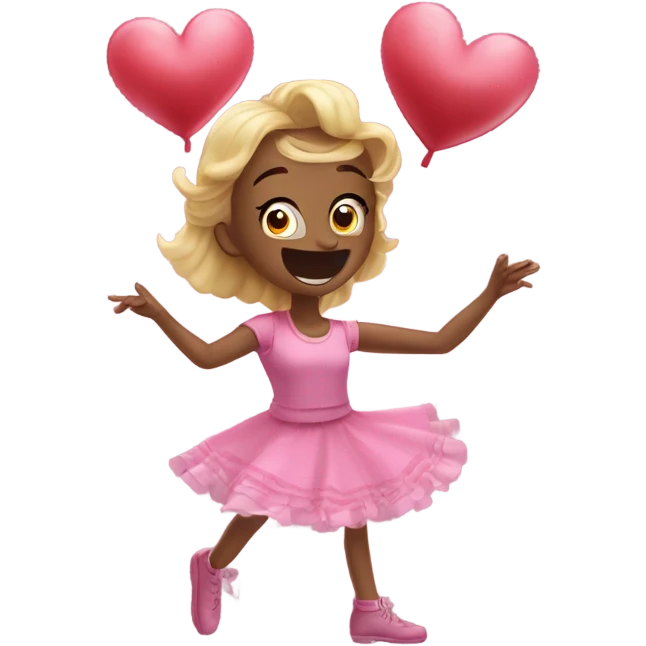 Dancing hearts ￼ emoji