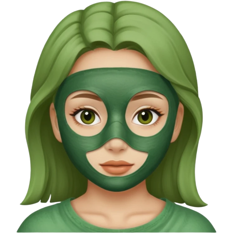 girl with clay face mask on emoji