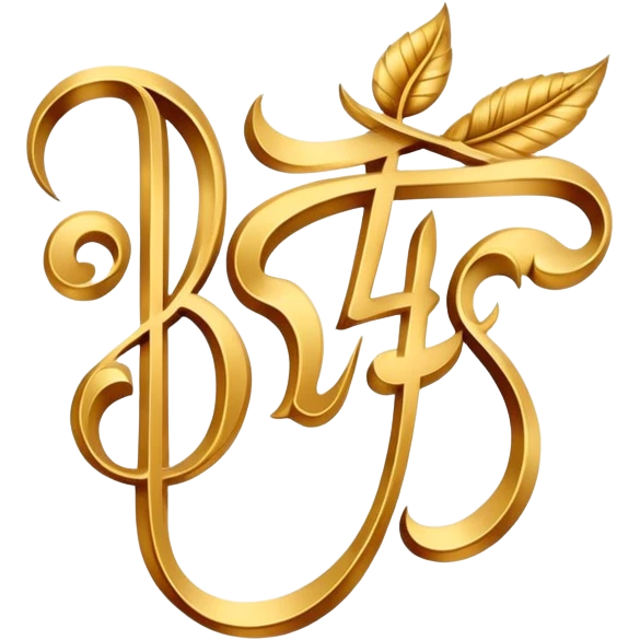 elegant Hindi calligraphy of the word Husn with decorative elements emoji