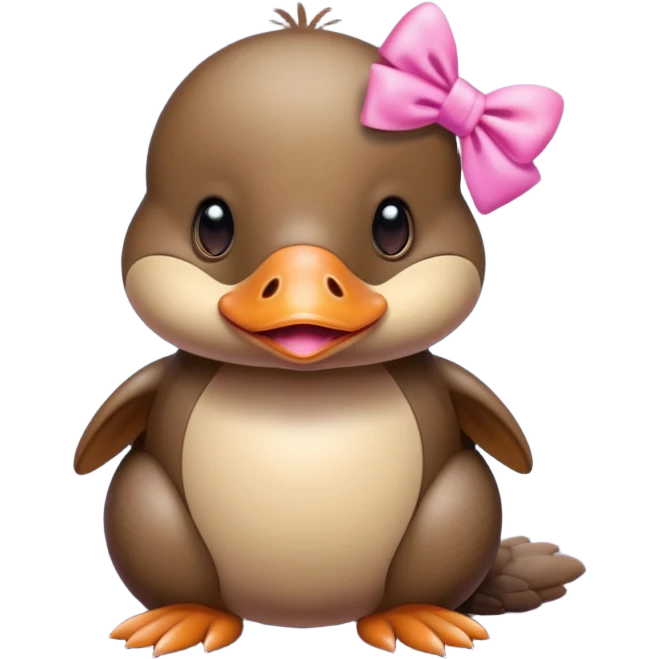 Platypus with a pink bow emoji