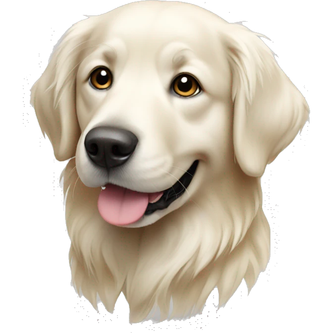 White golden retriever  emoji