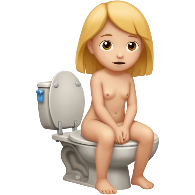 10 year old child girl naked  pooping emoji