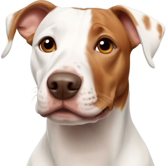 red with white chest pitbull dachshund mix emoji
