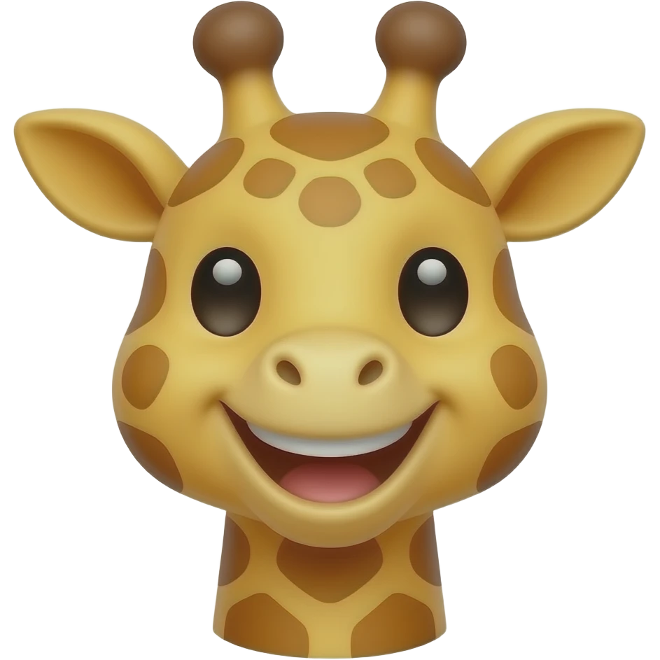 Einfacher Giraffenkopf der sehr glücklich ist emoji