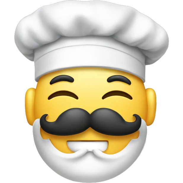 chef emoji with a hat and a mustache chef’s kiss emoji