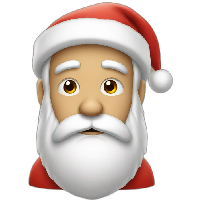 Sad Santa claus emoji