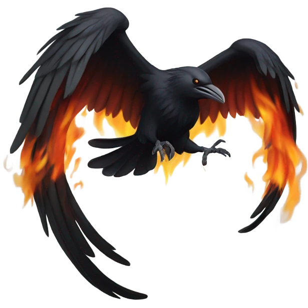 Upside down Raven crashing and burning  emoji