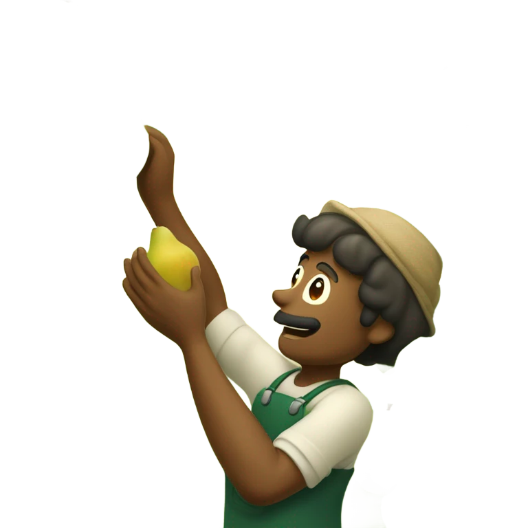 Guy picking pears emoji