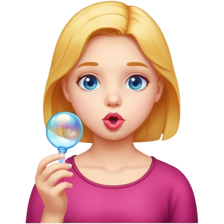 girl with a bubble  emoji