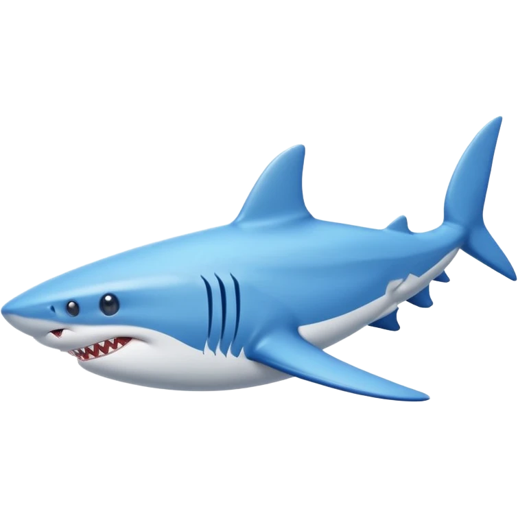 Shark with Nike shoes that are blue  emoji