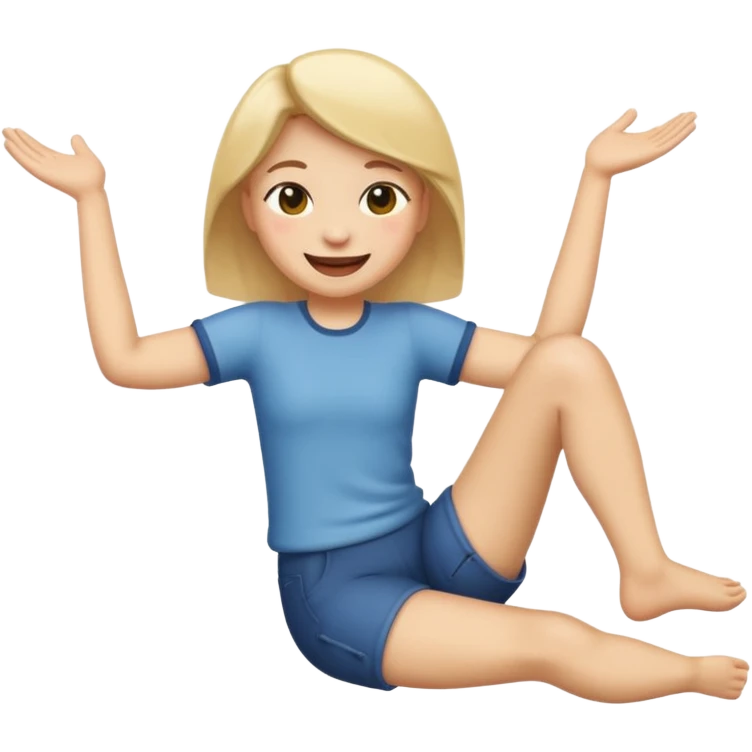 😛 emoji with arm around leg  emoji