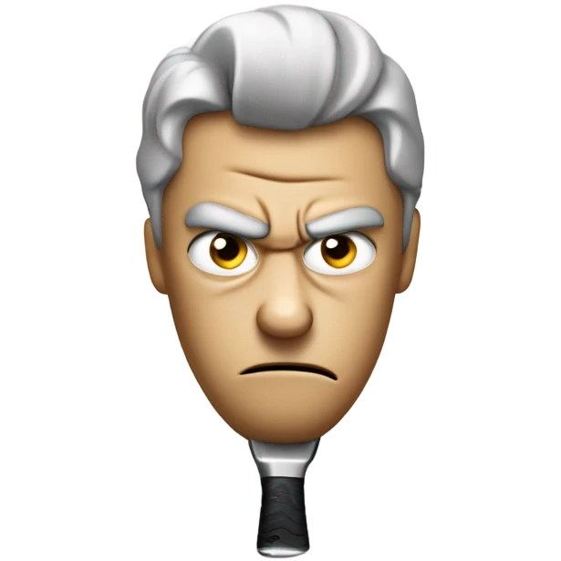 Angry spoon holding a gun emoji