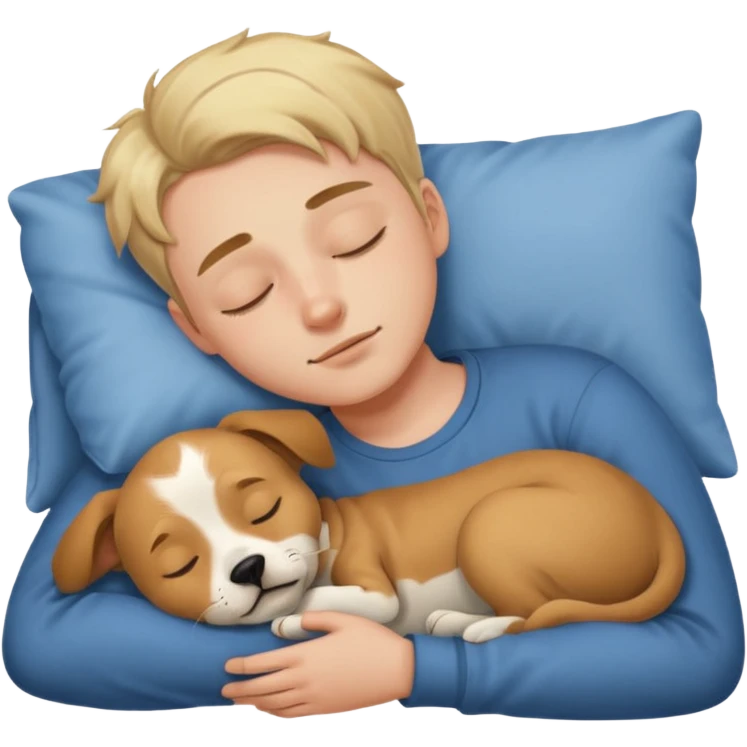 boy dog sleeping emoji