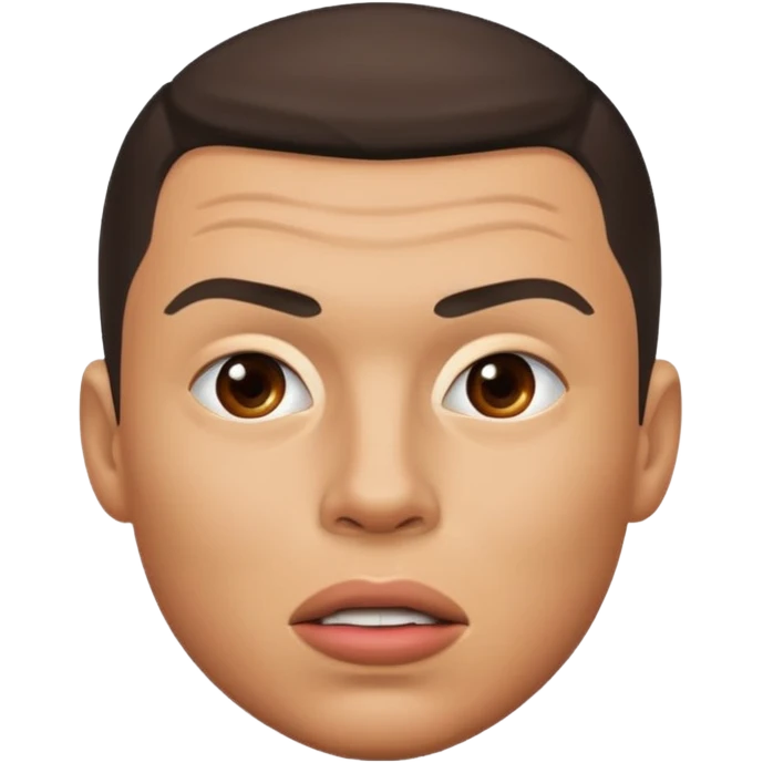 ronaldo qui se mordille les lèvres  emoji