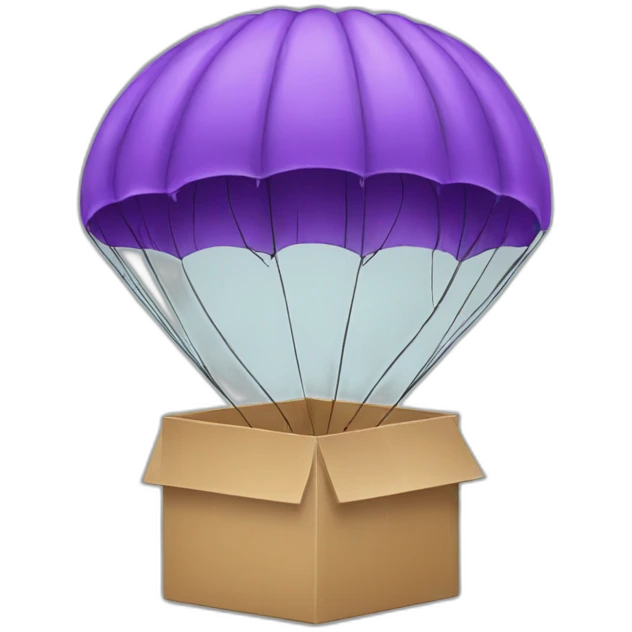 box with a parachute emoji