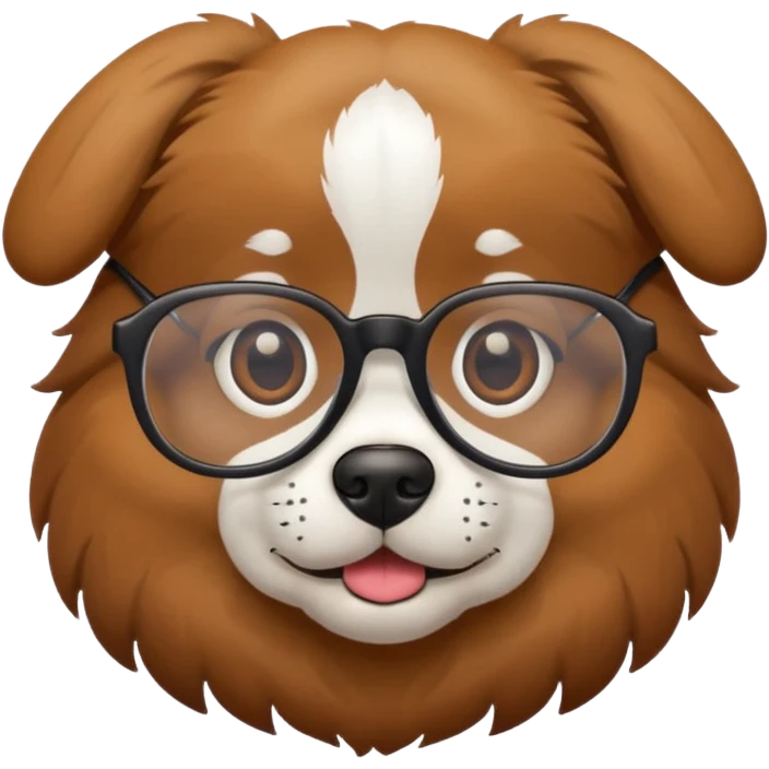 glasses on dog emoji