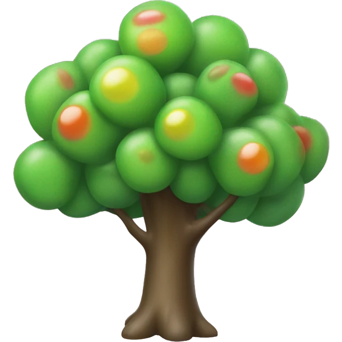 Gumdrop tree emoji