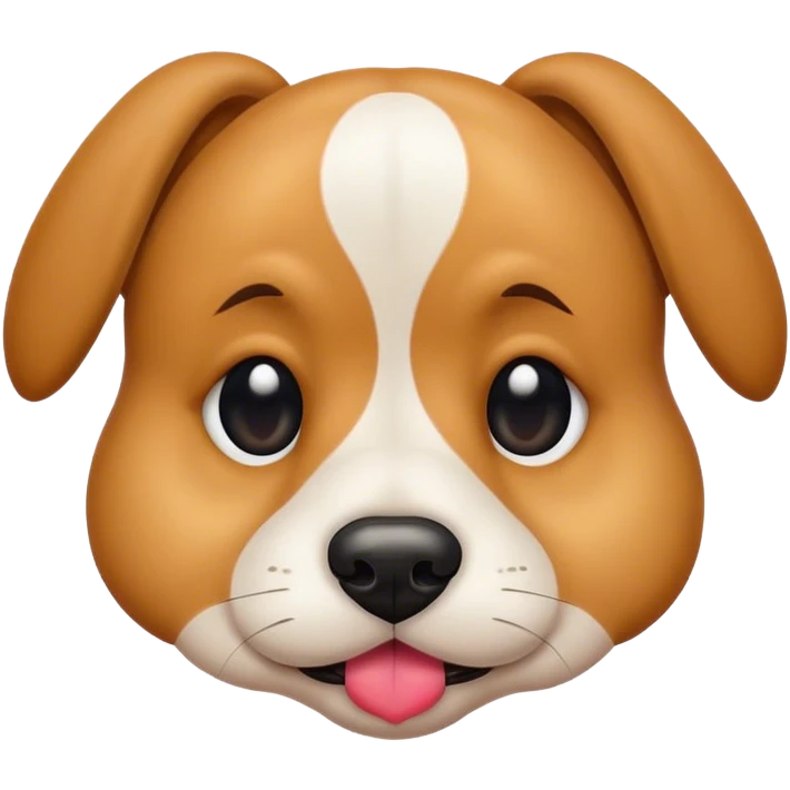 Dog with kissy face emoji emoji
