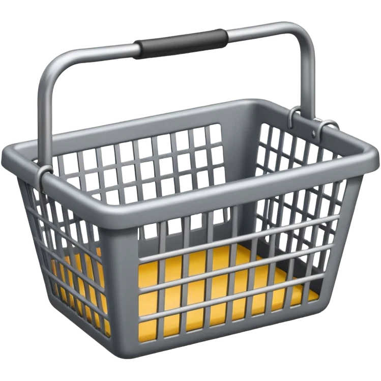 empty shopping basket metal gray emoji