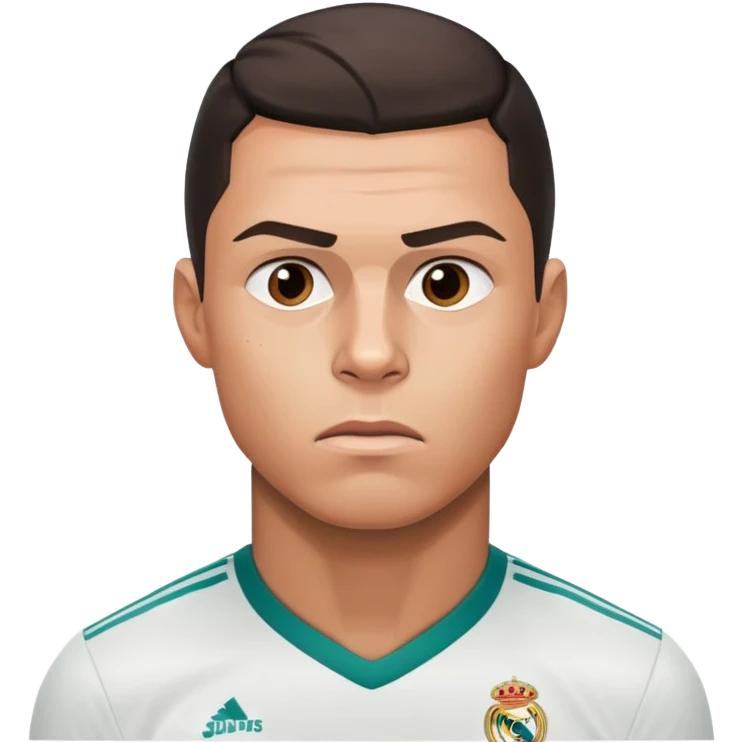 Cristiano Ronaldo with a sad expression emoji