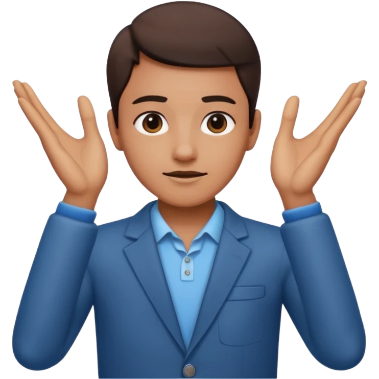 Only when both hands form a triangle gesture emoji