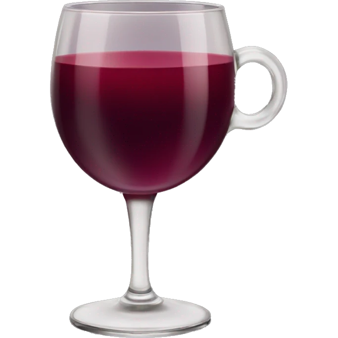 a glass of New Year's mulled wine emoji