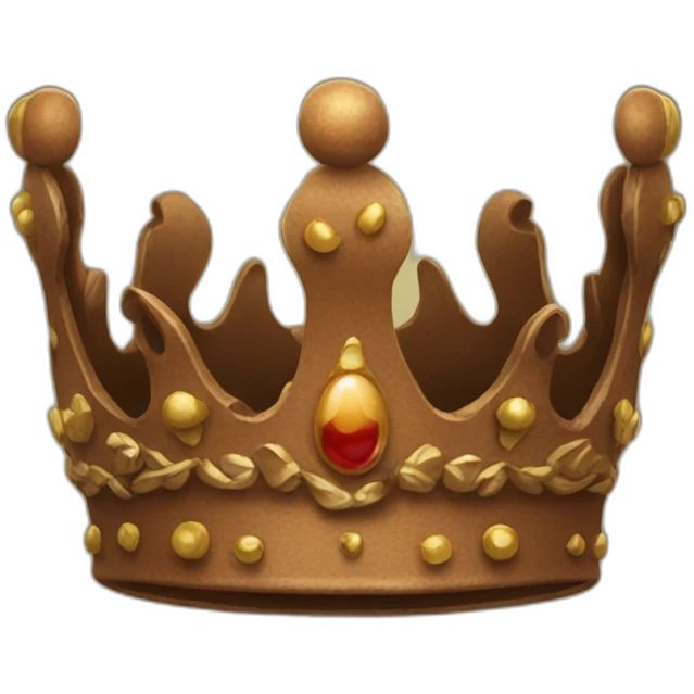 Brown crown emoji