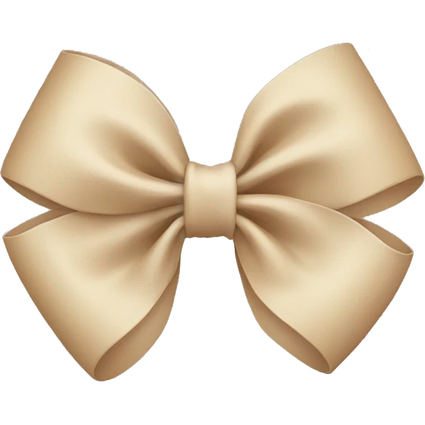 Beige bow emoji