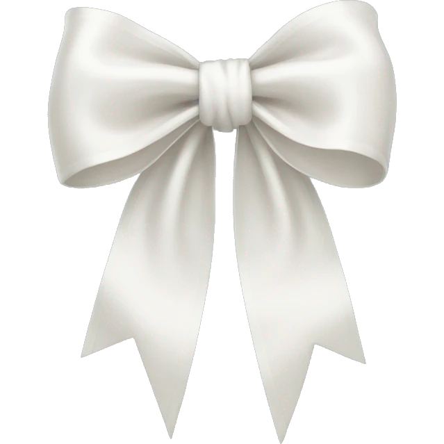 white silky bow emoji